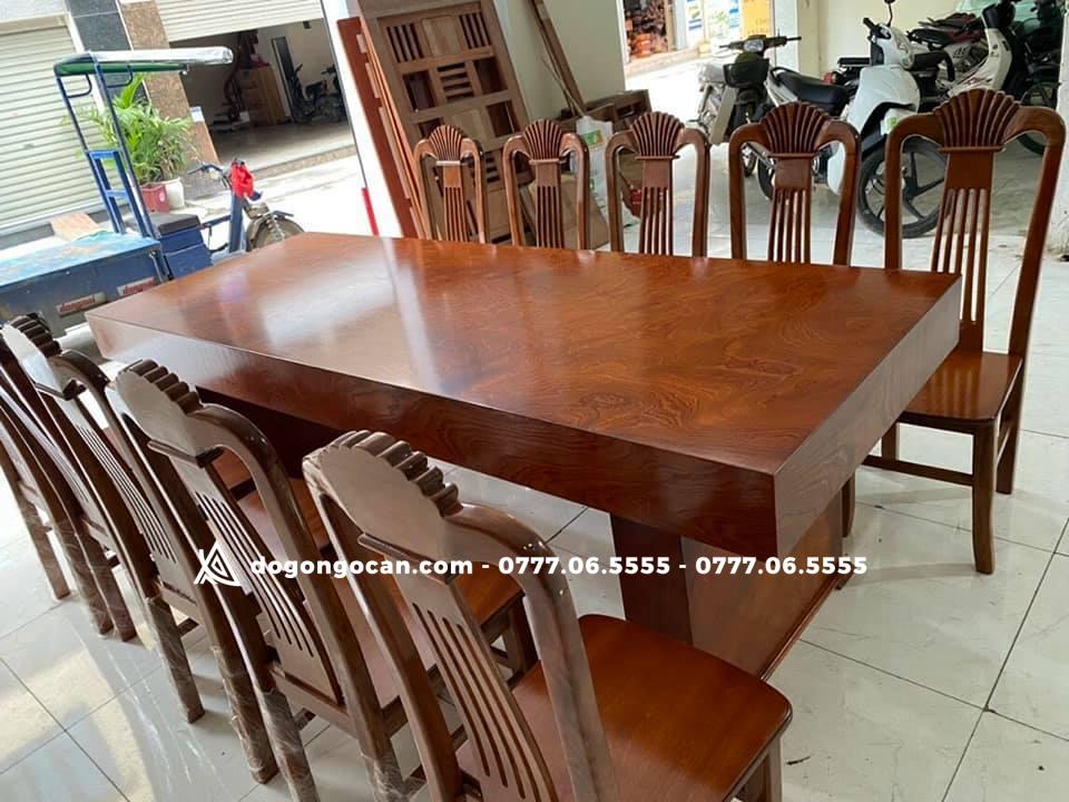 Bàn ghế phòng ăn đóng hộp k3 gỗ hương đá đỏ loại ghế đơn 10 cái 5 Bàn ghế phòng ăn đóng hộp k3 gỗ hương đá đỏ loại ghế đơn 10 cái