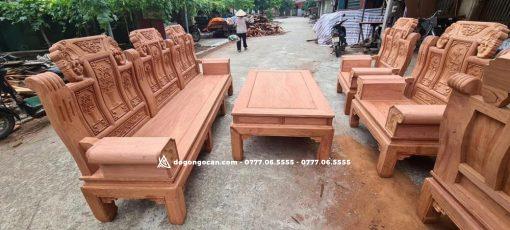 Bộ bàn ghế Âu Á Chương Voi gỗ Hương Đá