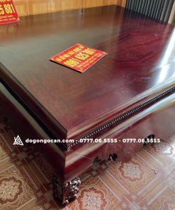 Sập trơn chân quỳ 1m8x2m2 gỗ hương đỏ Nam Phi cực đẹp (Anh Quỳnh, Hưng Yên)