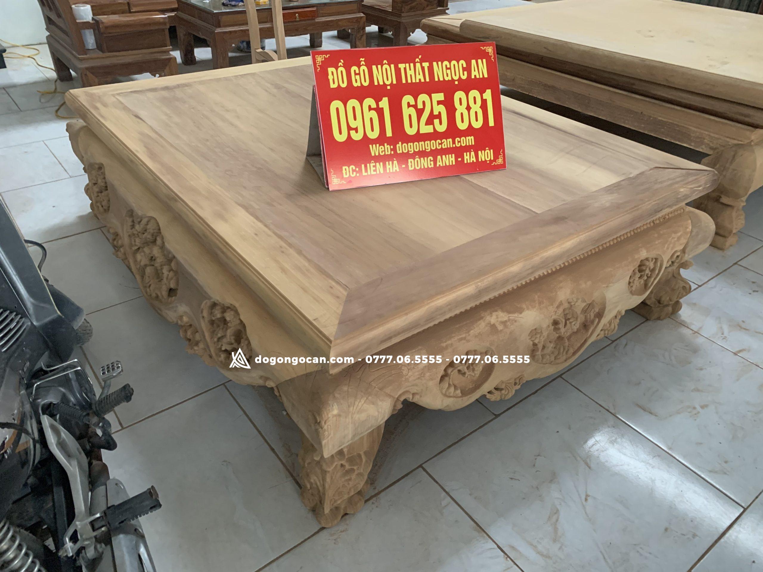 Sập gỗ gụ Nam Phi đục ba bông kênh bong cực đẹp 6 Sập gỗ gụ Nam Phi đục ba bông kênh bong cực đẹp