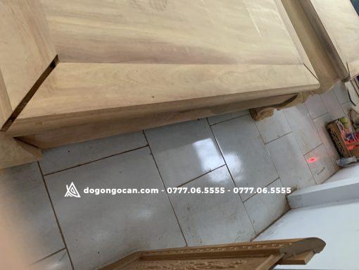 Sập Nằm Chân Quỳ Đục Ngũ Phúc Gỗ Gụ kt 1m6 * 2m chân 24