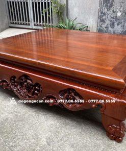 Sập gỗ gụ Nam Phi đục ba bông kênh bong cực đẹp 15 Sập gỗ gụ Nam Phi đục ba bông kênh bong cực đẹp