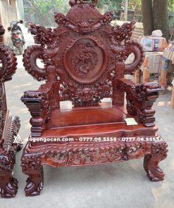 Bộ Bàn Ghế rồng đỉnh gỗ hương đỏ lào chân 14 đoản 2m6