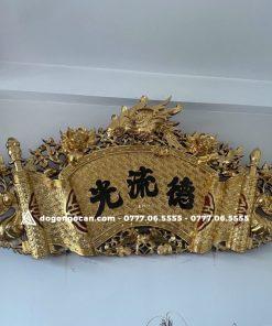 Bộ Cuốn Thư Câu Đối Sơn Son Thếp Vàng Gỗ Gụ Lào Cao Cấp