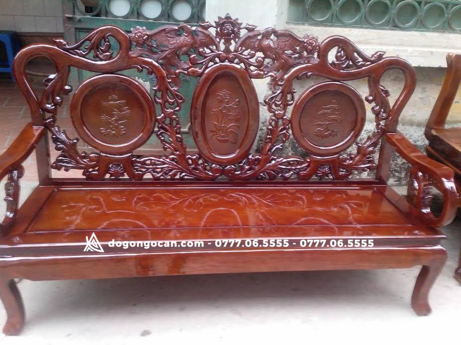 Bộ bàn ghế guột gỗ nhãn phun PU 4 Bộ bàn ghế guột gỗ nhãn phun PU