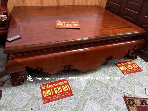 Bộ sập chân quỳ dạ cá gỗ gụ nam phi 1m6*2m