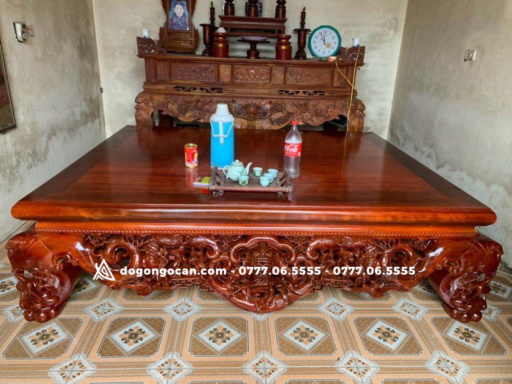 Sập Ngũ Phúc gỗ Gõ hàng nghệ nhân đục chọn vân gỗ – chú Quang (Ninh Bình) 2 Sập Ngũ Phúc gỗ Gõ hàng nghệ nhân đục chọn vân gỗ – chú Quang (Ninh Bình)