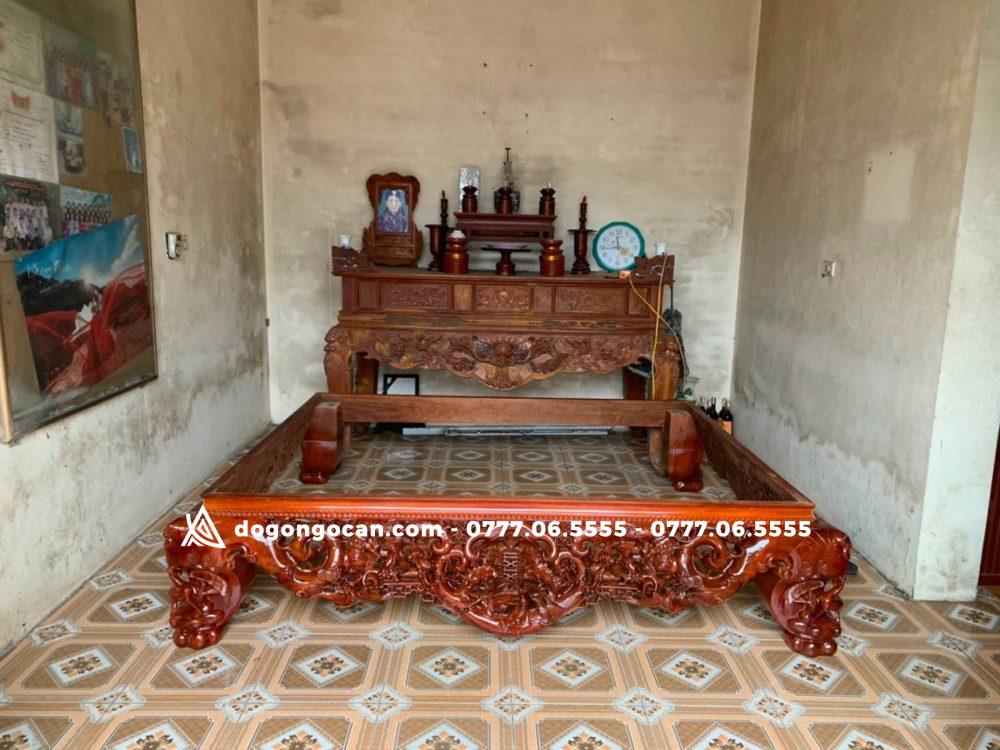 Sập Ngũ Phúc gỗ Gõ hàng nghệ nhân đục chọn vân gỗ – chú Quang (Ninh Bình) 6 Sập Ngũ Phúc gỗ Gõ hàng nghệ nhân đục chọn vân gỗ – chú Quang (Ninh Bình)