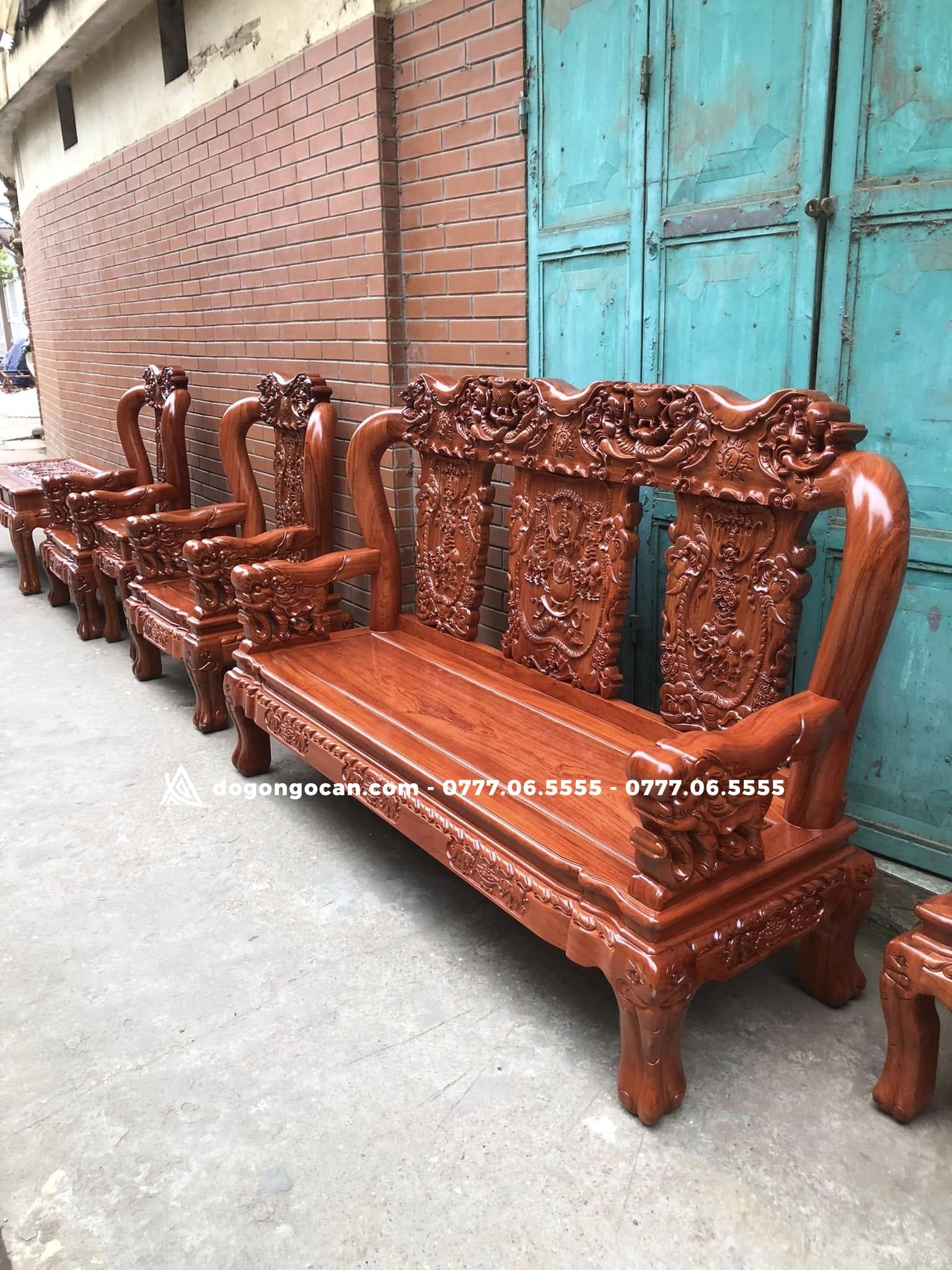 Bộ bàn ghế Minh Quốc voi chiến cột 12 khuôn tranh 4cm ván 2cm 3 Bộ bàn ghế Minh Quốc voi chiến cột 12 khuôn tranh 4cm ván 2cm