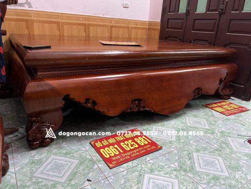 Bộ sập chân quỳ dạ cá gỗ gụ nam phi 1m6*2m