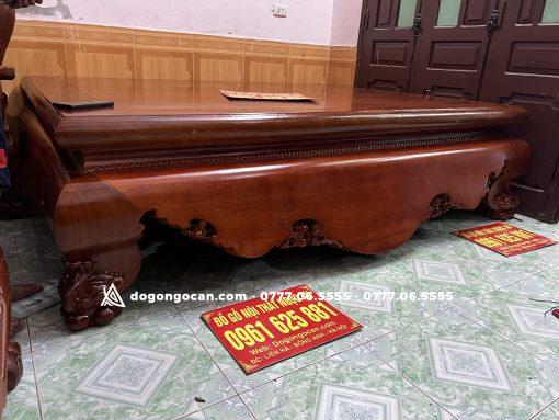 Bộ sập chân quỳ dạ cá gỗ gụ nam phi 1m6*2m