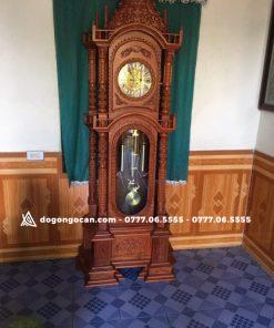 Đồng hồ đứng phòng khách gỗ hương đá nam phi