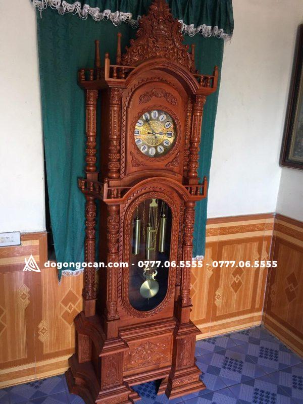 Đồng hồ đứng phòng khách gỗ hương đá nam phi 3 Đồng hồ đứng phòng khách gỗ hương đá nam phi