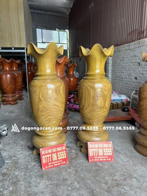 Lộc bình gỗ cẩm vàng 1m8 đường kính 53cm nguyên khối