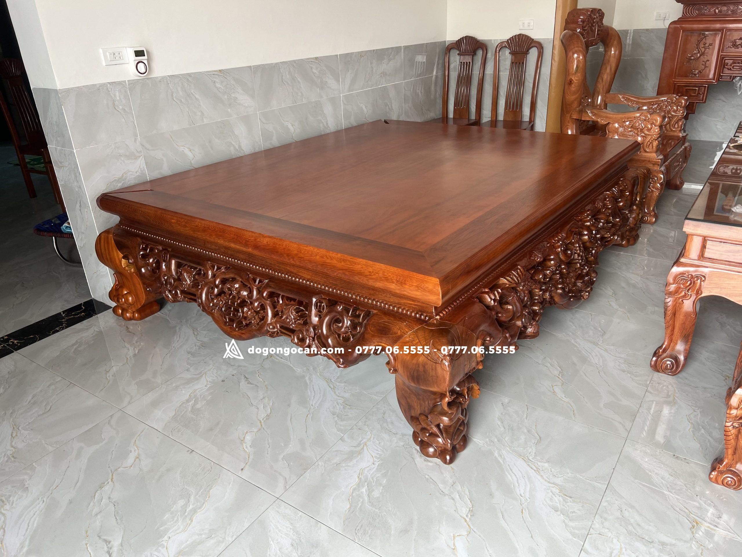 Sập Ngũ Phúc gỗ Gõ hàng nghệ nhân đục chọn vân gỗ – chú Quang (Ninh Bình) 3 Sập Ngũ Phúc gỗ Gõ hàng nghệ nhân đục chọn vân gỗ – chú Quang (Ninh Bình)