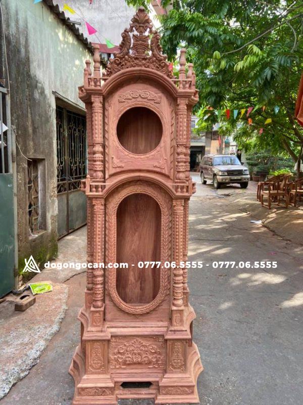 Đồng hồ đứng phòng khách gỗ hương đá nam phi 4 Đồng hồ tứ trụ gỗ hương đá