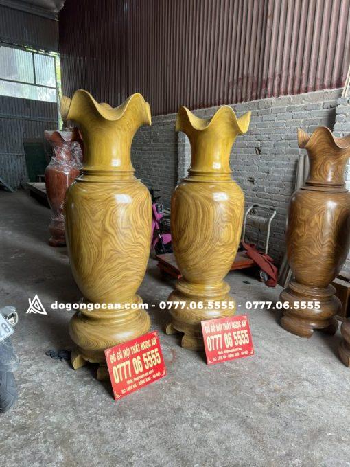 Lộc bình gỗ cẩm vàng 1m8 đường kính 53cm nguyên khối