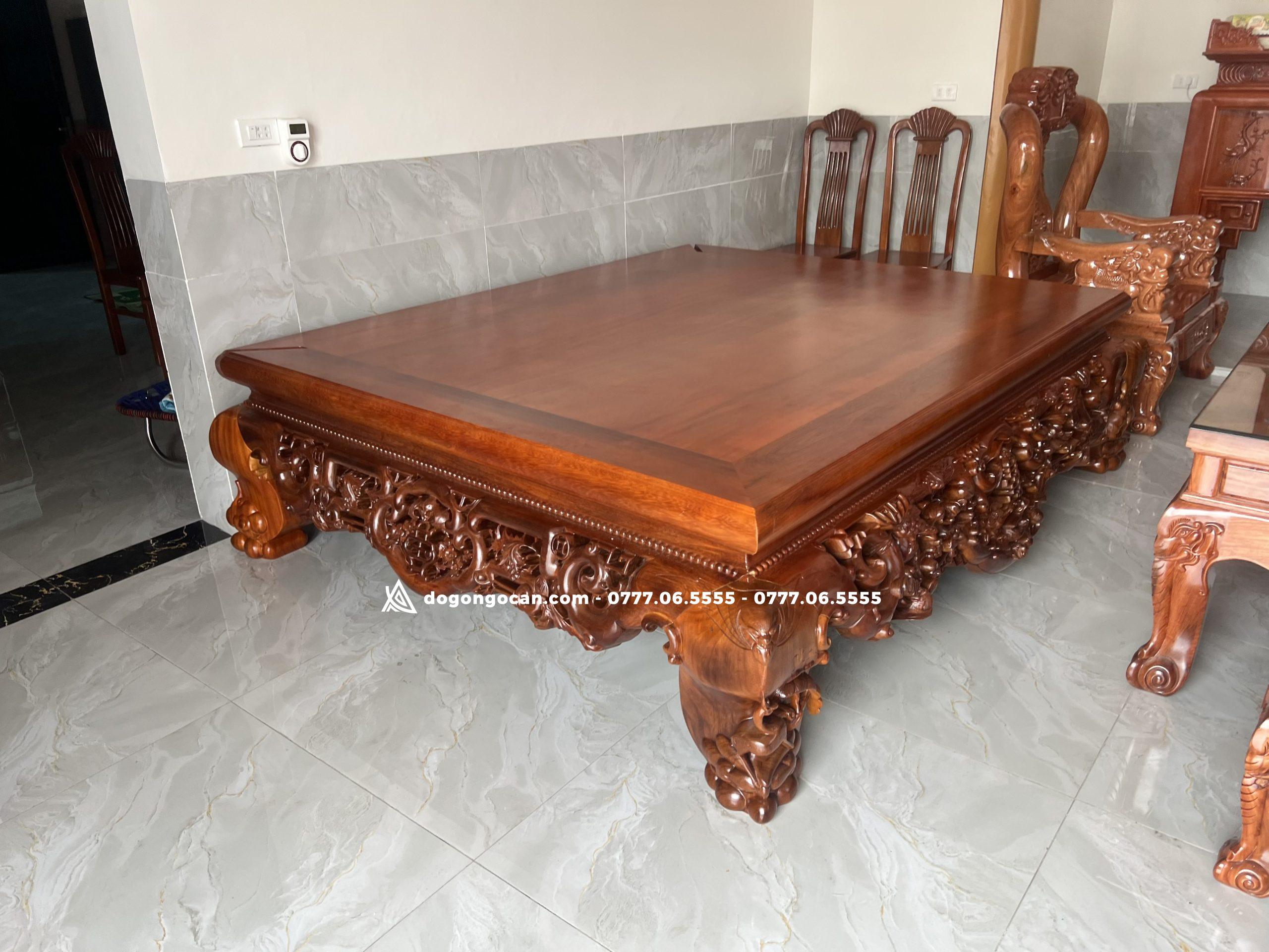 Sập Ngũ Phúc gỗ Gõ hàng nghệ nhân đục chọn vân gỗ – chú Quang (Ninh Bình) 4 Sập Ngũ Phúc gỗ Gõ hàng nghệ nhân đục chọn vân gỗ – chú Quang (Ninh Bình)