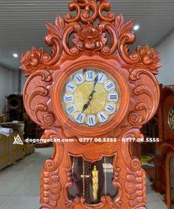 Đồng hồ hoa lá tây gỗ hương đá Nam Phi Cao Cấp 1m7 6 Đồng hồ hoa lá tây gỗ hương đá Nam Phi Cao Cấp 1m7