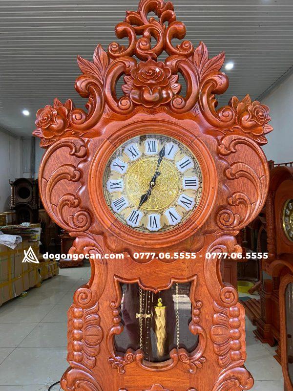 Đồng hồ hoa lá tây gỗ hương đá Nam Phi Cao Cấp 1m7 3 Đồng hồ hoa lá tây gỗ hương đá Nam Phi Cao Cấp 1m7