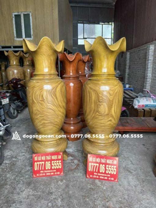 Lộc bình gỗ cẩm vàng 1m8 đường kính 53cm nguyên khối