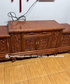 Kệ Hoa Hồng mặt lồi gỗ hương 2m2 10 Kệ Hoa Hồng mặt lồi gỗ hương 2m2