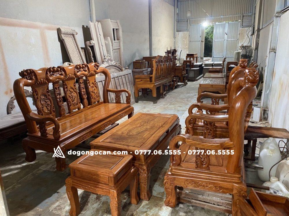 Bộ bàn ghế Minh Quốc đào gỗ Hương đá tay cột 12 1 Import placeholder for 1783