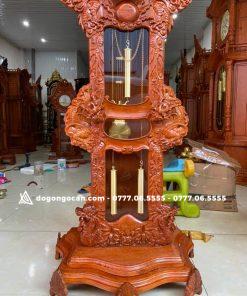 Đồng hồ cây chạm cửu long gỗ hương đá nam phi 8 Đồng hồ cây chạm cửu long gỗ hương đá nam phi
