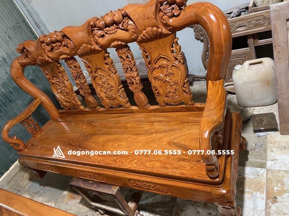 Bộ bàn ghế Minh Quốc đào gỗ Hương đá tay cột 12 2 Bộ bàn ghế Minh Quốc đào gỗ Hương đá tay cột 12