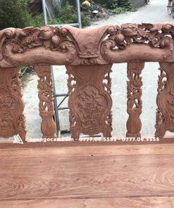 Bộ bàn ghế Minh Quốc đào gỗ Hương đá tay cột 12 10 Bộ bàn ghế Minh Quốc đào gỗ Hương đá tay cột 12