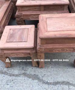 Bộ bàn ghế Minh Quốc đào gỗ Hương đá tay cột 12 11 Bộ bàn ghế Minh Quốc đào gỗ Hương đá tay cột 12