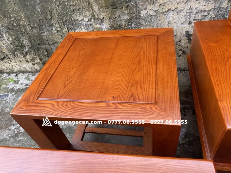 Bộ bàn ghế sofa zito gỗ sồi nga 2 văng chân thuyền chọn vân 5 Bộ bàn ghế sofa zito gỗ sồi nga 2 văng chân thuyền chọn vân