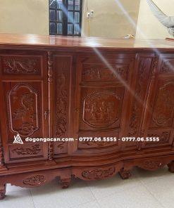 Tủ thờ gỗ gụ 1m53 đục 3 ông Tam Đa