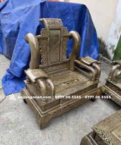 Bộ Tần Thủy Hoàng gỗ Mun đuôi công cột liền – yếm liền
