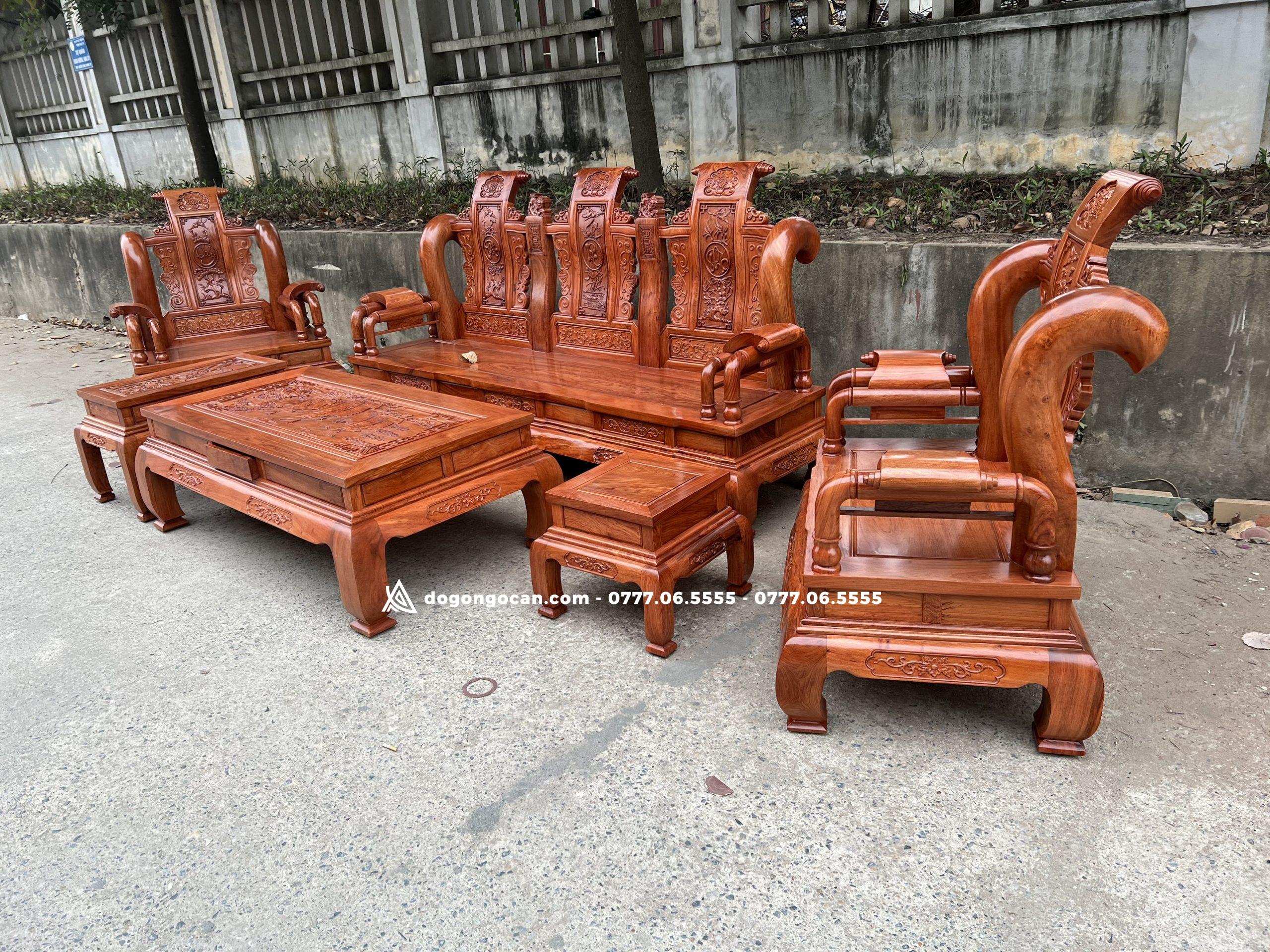 Bộ Tần Thủy Hoàng Gỗ Hương Đá Hàng K4V2 Hàng Đoản 6 Chân 1 Import placeholder for 4712