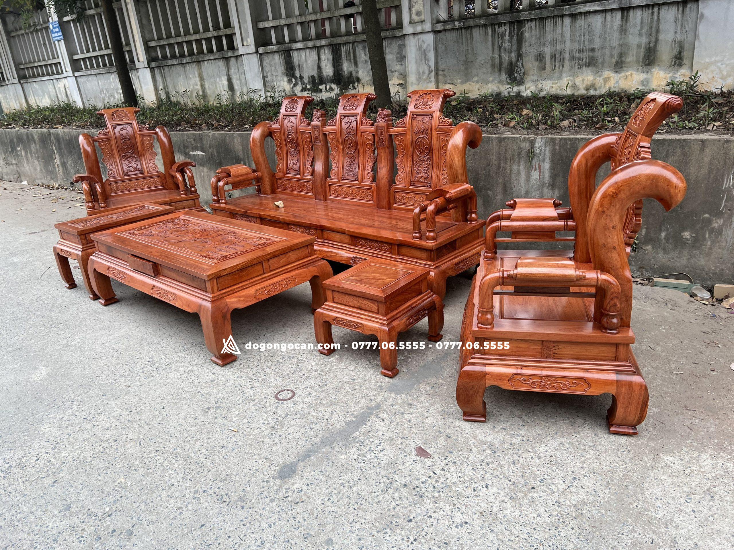 Bộ Tần Thủy Hoàng Gỗ Hương Đá Hàng K4V2 Hàng Đoản 6 Chân 3 Bộ Tần Thủy Hoàng Gỗ Hương Đá Hàng K4V2 Hàng Đoản 6 Chân