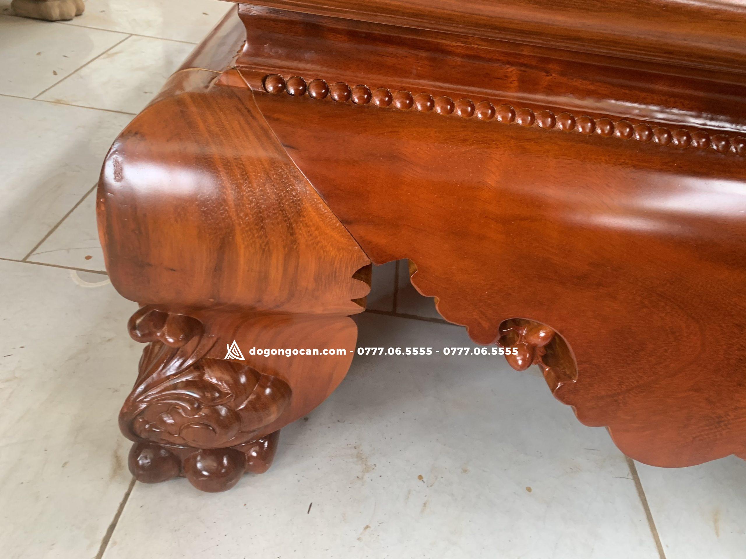 Sập trơn chân quỳ dạ cá 1m8x2m2 gỗ gụ nam phi VIP (bác Ngân, Hạ Long) 6 Sập trơn chân quỳ dạ cá 1m8x2m2 gỗ gụ nam phi VIP (bác Ngân, Hạ Long)