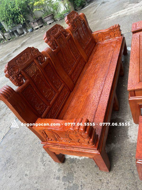 Bộ bàn ghế phòng khách âu á chương voi tay đặc gỗ hương đá 9 Bộ bàn ghế phòng khách âu á chương voi tay đặc gỗ hương đá