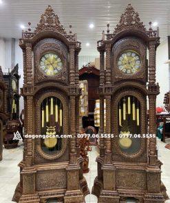 Đồng Hồ Tứ Trụ Gỗ Mun Đuôi Công Nam Phi 14 Đồng Hồ Tứ Trụ Gỗ Mun Đuôi Công Nam Phi
