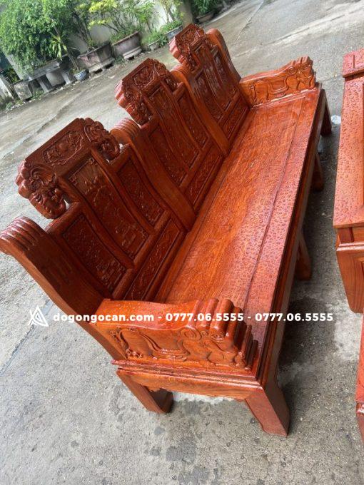 Bộ bàn ghế phòng khách âu á chương voi tay đặc gỗ hương đá