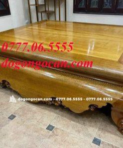 Bộ sập chân quỳ dạ cá gỗ gụ nam phi 1m8 * 2m2 ( Anh Vĩnh – Hà Nam)