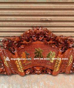 Cuốn Thư Câu Đối Gỗ Hương đá Kích Thước Cuốn Thư 197x87x4, Câu Đối 197x28x4