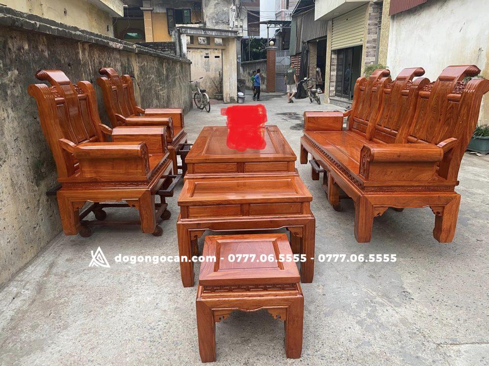 Bộ Bàn Ghế Âu Á Quấn Thư Vách Trơn Gỗ Hương Đá Tuyển Vân 1 Import placeholder for 6234