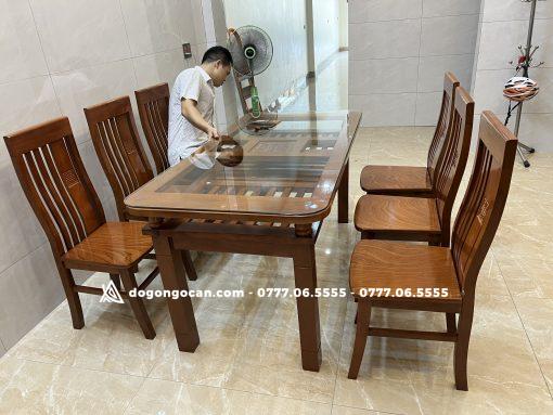 Bộ Bàn Ghế Ăn Gỗ Tự Nhiên Nhà Hàng