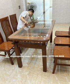 Bộ Bàn Ghế Ăn Gỗ Tự Nhiên Nhà Hàng