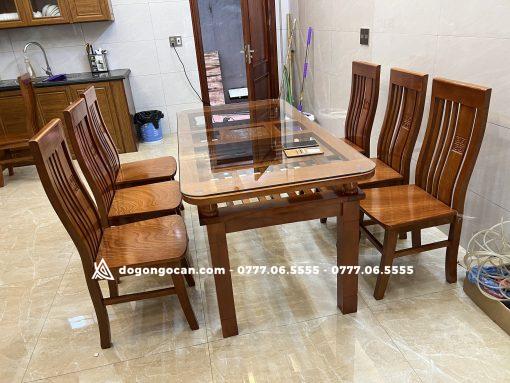 Bộ Bàn Ghế Ăn Gỗ Tự Nhiên Nhà Hàng
