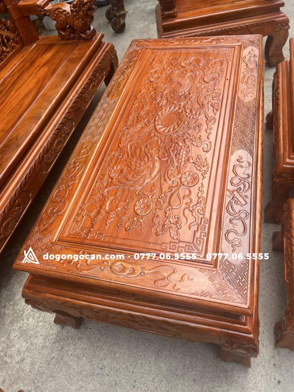 Bộ bàn ghế phòng khách rồng khuỳnh gỗ xà cừ hàng vip 5 Bộ bàn ghế phòng khách rồng khuỳnh gỗ xà cừ hàng vip