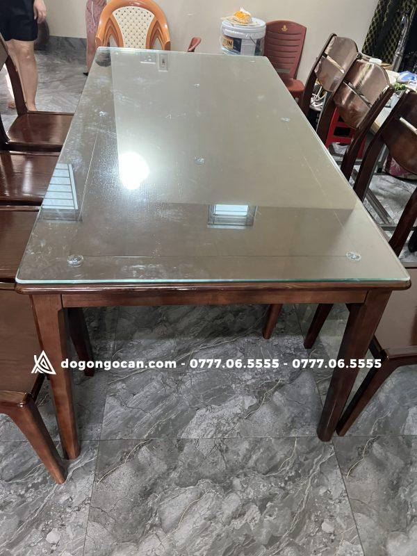 Bộ bàn ăn gỗ sồi 1m8 kèm 8 ghế màu óc chó BG205 2 Bộ bàn ăn gỗ sồi 1m8 kèm 8 ghế màu óc chó BG205