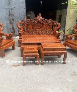 Bộ bàn ghế phòng khách rồng khuỳnh gỗ xà cừ hàng vip 15 Bộ bàn ghế phòng khách rồng khuỳnh gỗ xà cừ hàng vip