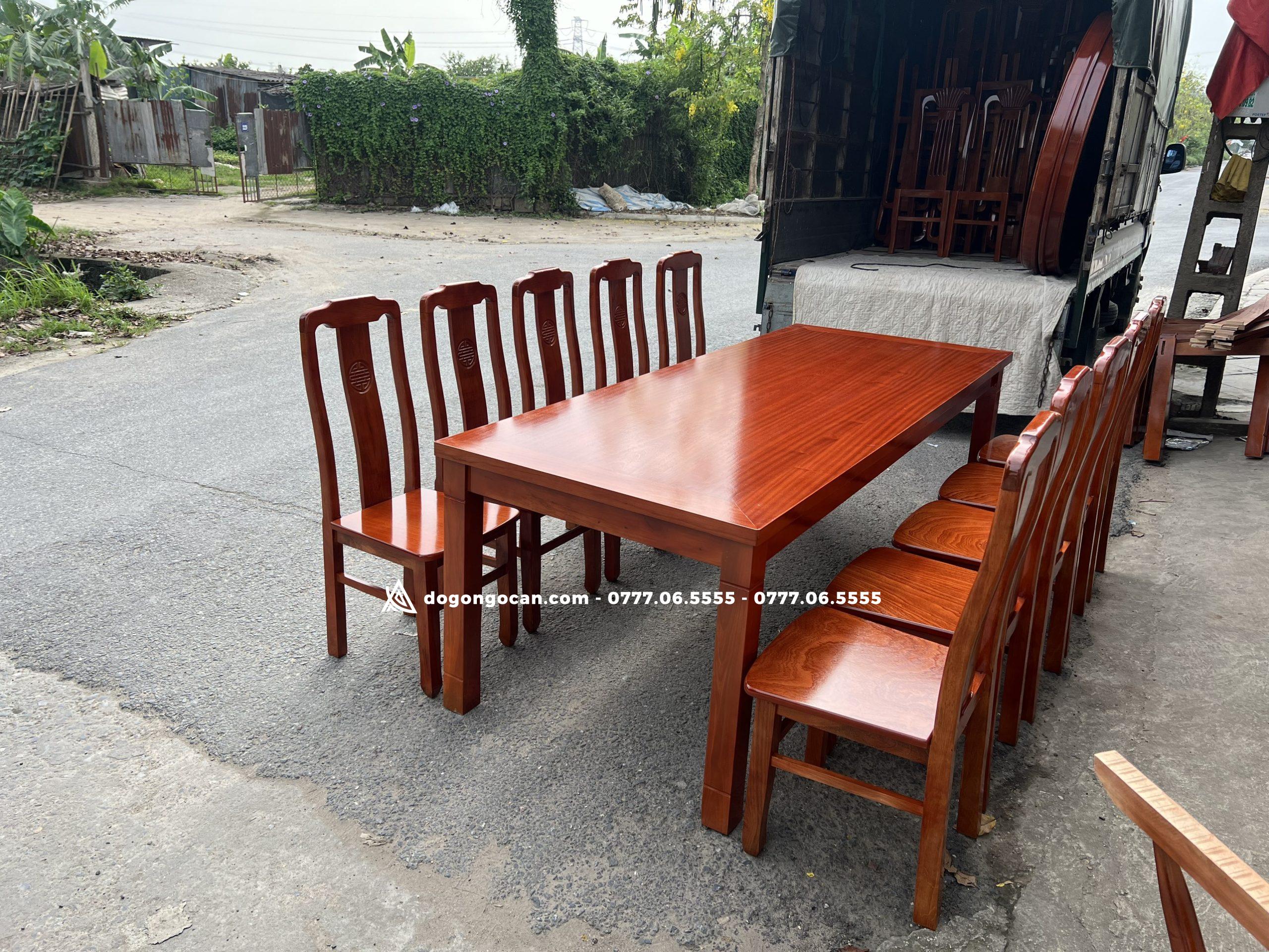 Bộ bàn ăn 10 ghế gỗ xoan đào hàng cao cấp 1 Import placeholder for 5707